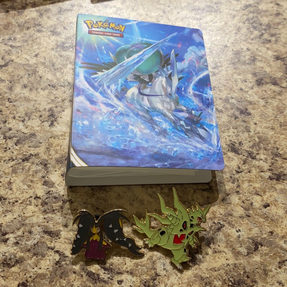Pokémon Card Holder and Pins